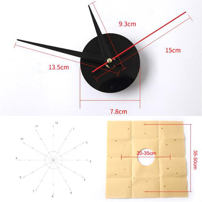 3 ชิ้นอะคริลิ 3D นาฬิกาแขวน DIY ห้องนั่งเล่นผนังห้องนอนตกแต่งพื้นหลัง