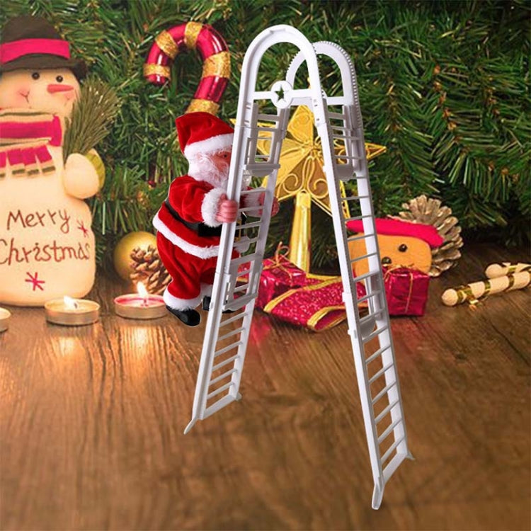 ไฟฟ้าซานตาคลอสของเล่นคริสต์มาสเด็กของขวัญตกแต่ง, Double Ladder C, Ladder A House, Climbing Beads, Red Ladder