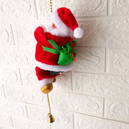 ไฟฟ้าซานตาคลอสของเล่นคริสต์มาสเด็กของขวัญตกแต่ง, Double Ladder C, Ladder A House, Climbing Beads, Red Ladder