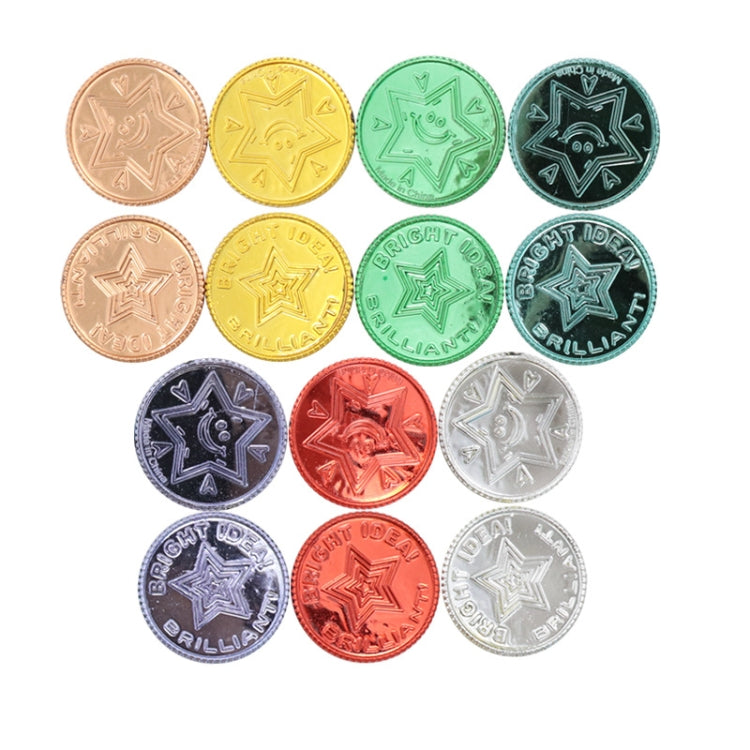 100 ชิ้น/ถุงโจรสลัดเหรียญทองเจ็ดสี Lucky เหรียญคริสต์มาสเกม Props, 100 PCS / Bag Seven Color Lucky Coin