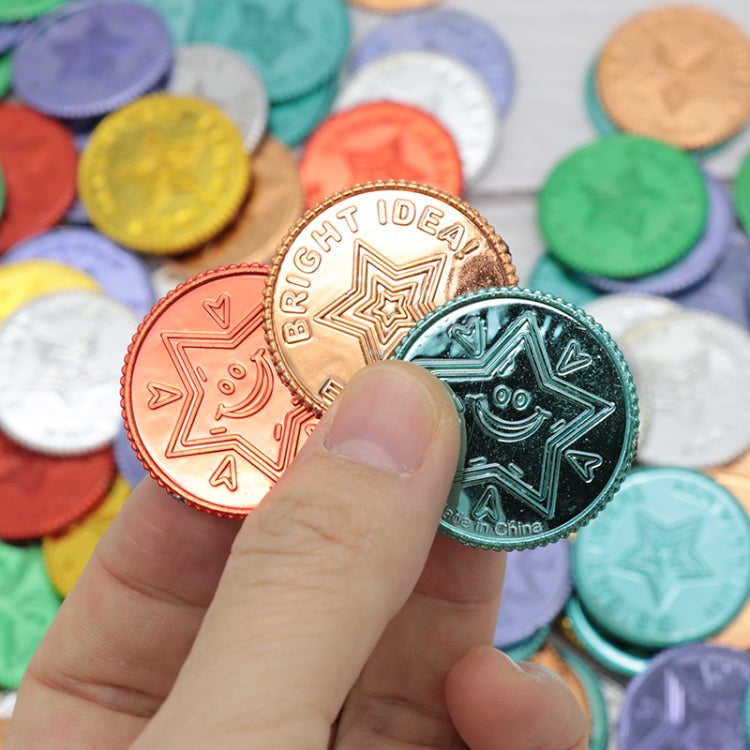 100 ชิ้น/ถุงโจรสลัดเหรียญทองเจ็ดสี Lucky เหรียญคริสต์มาสเกม Props, 100 PCS / Bag Seven Color Lucky Coin