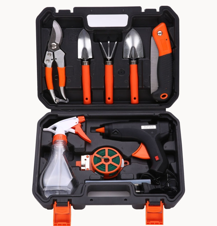 กล่องเครื่องมือฮาร์ดแวร์ 10 ใน 1 สวน ดอกไม้มือชุดเครื่องมือ, Garden Flower Hand Tool Set