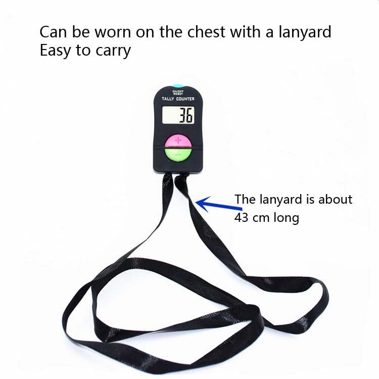 เคาน์เตอร์แสดงผลดิจิตอลอิเล็กทรอนิกส์หน้าจอขนาดใหญ่ เคาน์เตอร์แบบแมนนวลพร้อมเชือกเส้นเล็ก, Manual Counter (Add or Subtract)