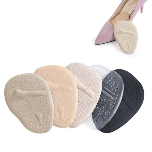 5 คู่ดูดซับเหงื่อระบายอากาศลื่น Forefoot Pad รองเท้าส้นสูงแผ่นป้องกันอาการปวดจัดส่งสีสุ่ม, Free Size