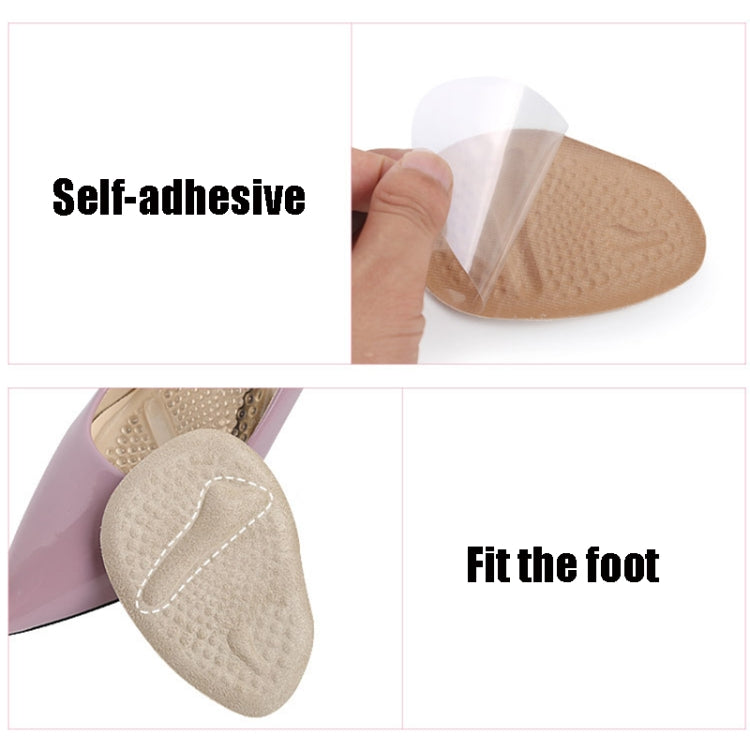 5 คู่ดูดซับเหงื่อระบายอากาศลื่น Forefoot Pad รองเท้าส้นสูงแผ่นป้องกันอาการปวดจัดส่งสีสุ่ม, Free Size