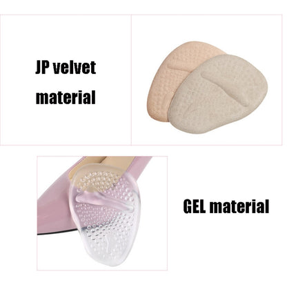 5 คู่ดูดซับเหงื่อระบายอากาศลื่น Forefoot Pad รองเท้าส้นสูงแผ่นป้องกันอาการปวดจัดส่งสีสุ่ม, Free Size