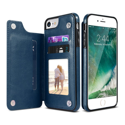 สำหรับ iPhone XS Max Retro PU หนังกรณีผู้ถือบัตรหลายกรณีโทรศัพท์, For iPhone XS Max