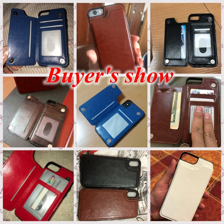 สำหรับ iPhone XS Max Retro PU หนังกรณีผู้ถือบัตรหลายกรณีโทรศัพท์, For iPhone XS Max