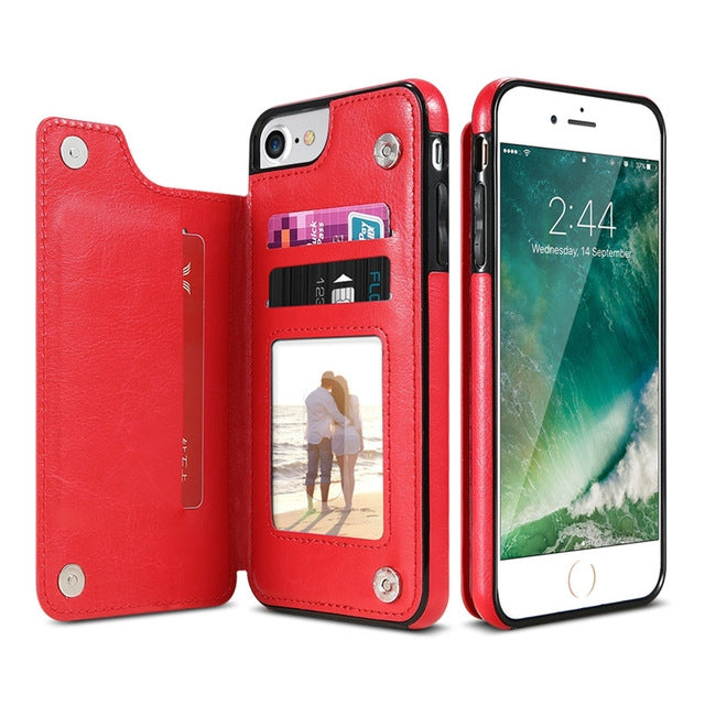 สำหรับ iPhone XS Max Retro PU หนังกรณีผู้ถือบัตรหลายกรณีโทรศัพท์, For iPhone XS Max