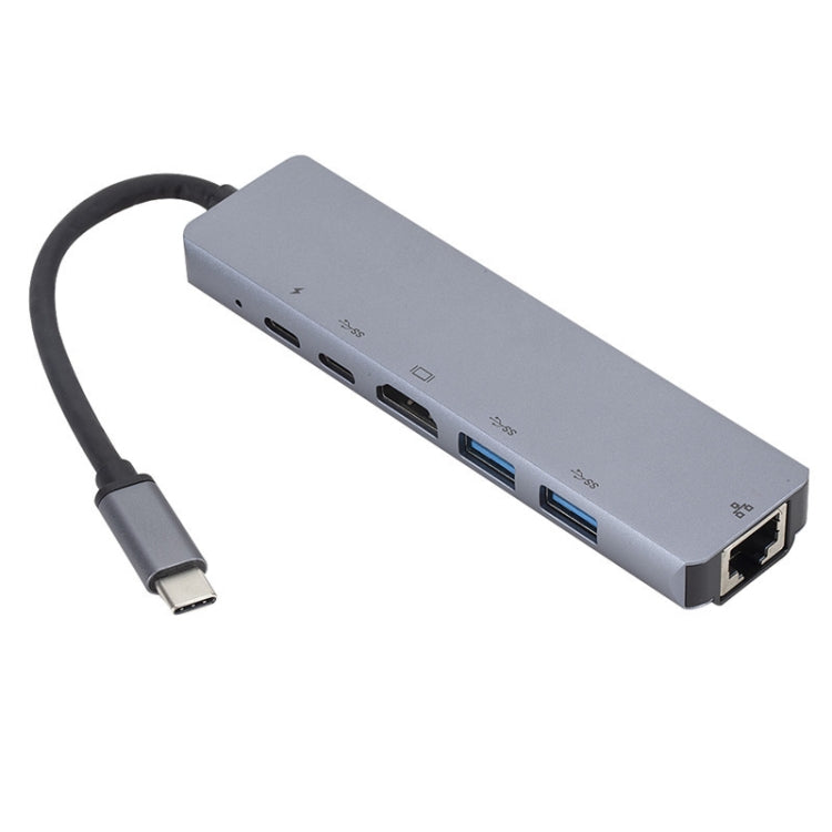 6 in 1 USB3.1 Type-C ถึง HDMI + RJ45 Docking Station สำหรับ Nintendo Type-C Docking Station, 6 in 1