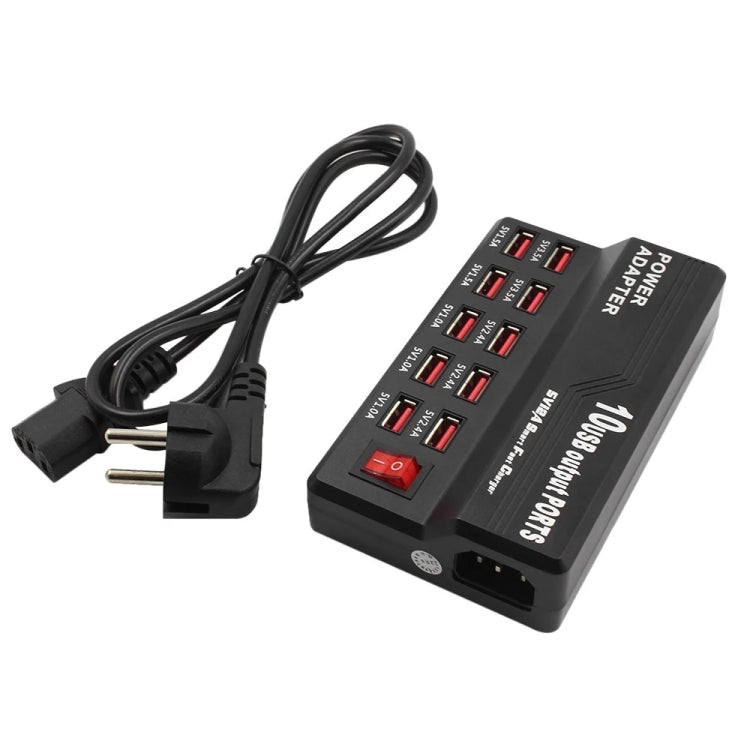 อินเทอร์เฟซ USB 100-240V ชาร์จเร็วอัจฉริยะเครื่องชาร์จอิเล็กทรอนิกส์ดิจิตอลเครื่องชาร์จมัลติฟังก์ชั่นปลั๊ก US, 10 Ports, 12 Ports