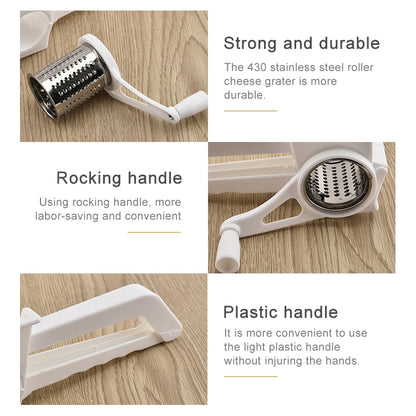 เครื่องขูดโรตารี่แบบมือหมุนชีส เครื่องขูดอเนกประสงค์พลาสติก, Hand-Cranked Grater