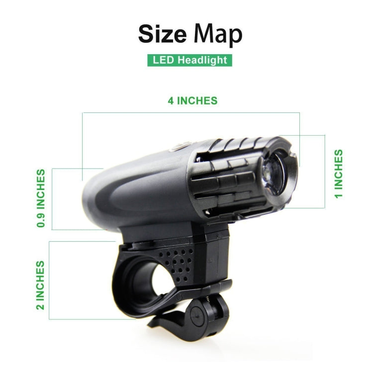ไฟจักรยาน USB ไฟเตือนจักรยานเสือภูเขาแบบชาร์จไฟได้, Front Light + Tail Light
