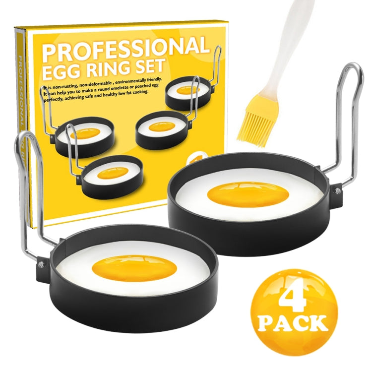 Egg Ring Iron Spray แม่พิมพ์ไข่เจียวทรงกลมไม่ติด, 4-Pack