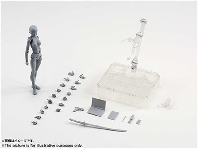 Figuarts Body Body-Chan Body-Kun สีเทา Ver สีดำ PVC Action Figure ของเล่นสะสม
