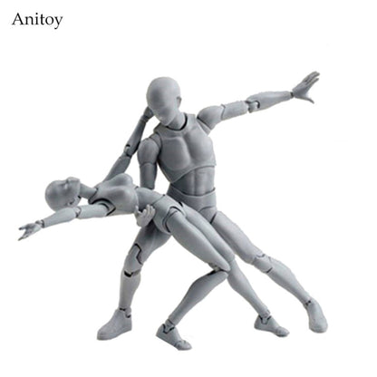 Figuarts Body Body-Chan Body-Kun สีเทา Ver สีดำ PVC Action Figure ของเล่นสะสม