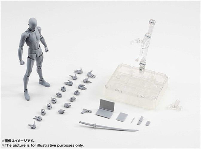 Figuarts Body Body-Chan Body-Kun สีเทา Ver สีดำ PVC Action Figure ของเล่นสะสม