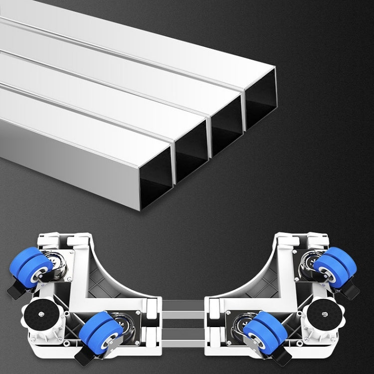 ขายึดตู้เย็นสแตนเลสแบบปรับได้ขายึดฐานเครื่องซักผ้า, Single Tube 4 Legs, Single Tube 4 Wheels, Double Tubes 4 Wheels + 4 Legs, Double Tubes 4 Wheels + 8 Legs, Double Tubes 8 Wheels + 4 Legs, Double Tube 12 Feet