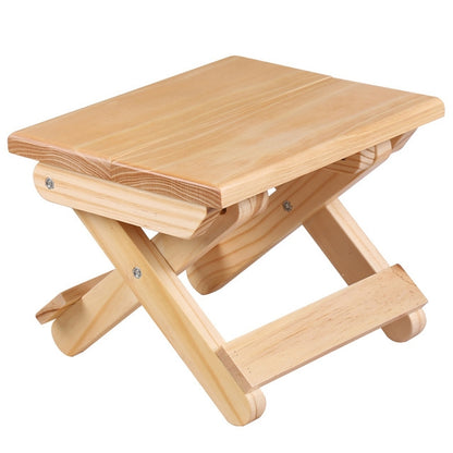 แบบพกพาSimple Pineไม้เก้าอี้พับกลางแจ้งตกปลาเก้าอี้สตูล, Wooden Folding Stool
