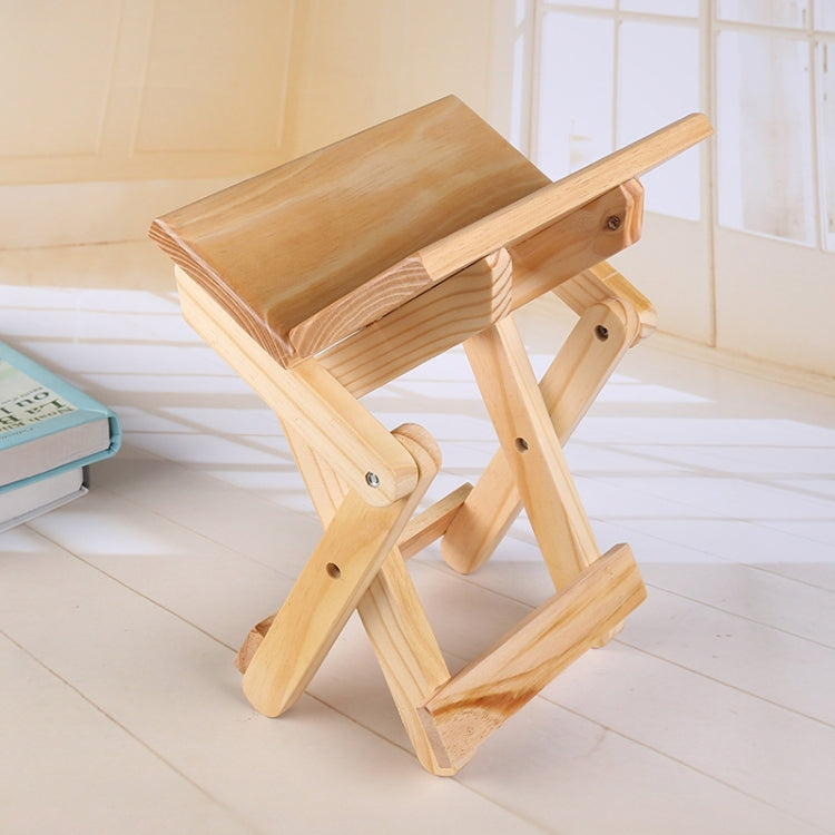 แบบพกพาSimple Pineไม้เก้าอี้พับกลางแจ้งตกปลาเก้าอี้สตูล, Wooden Folding Stool