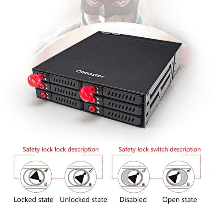 OImaster MR-6601 กล่องฮาร์ดดิสก์ออปติคัลไดรฟ์ 6 ช่อง, MR-6601