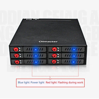 OImaster MR-6601 กล่องฮาร์ดดิสก์ออปติคัลไดรฟ์ 6 ช่อง, MR-6601