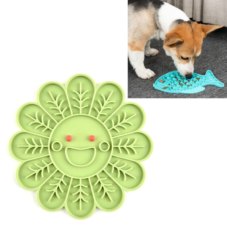 2 PCS สัตว์เลี้ยงแมวและสุนัขซิลิโคนอาหารช้า Anti-choke Bowl, Fish Type, Claw Type, Flower Type