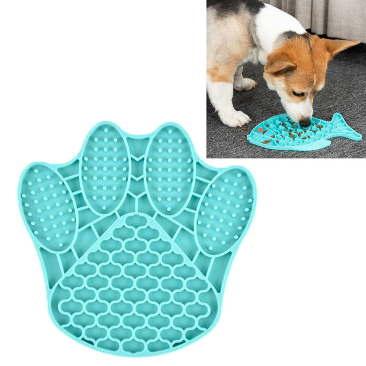 2 PCS สัตว์เลี้ยงแมวและสุนัขซิลิโคนอาหารช้า Anti-choke Bowl, Fish Type, Claw Type, Flower Type