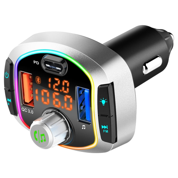 BC63 รถที่มีสีสันการ์ด MP3 Player มัลติฟังก์ชั่นบลูทูธ U Disk Charger รถบุหรี่ไฟแช็ก, BC63