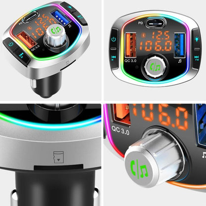 BC63 รถที่มีสีสันการ์ด MP3 Player มัลติฟังก์ชั่นบลูทูธ U Disk Charger รถบุหรี่ไฟแช็ก, BC63