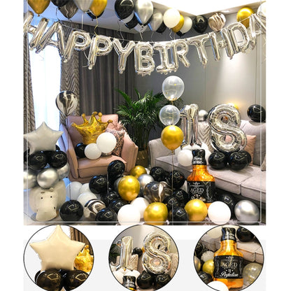 Happy Birthday Girl Boy อลูมิเนียมฟิล์มบอลลูนฉากตกแต่งชุดพื้นหลังตกแต่งผู้ใหญ่อุปกรณ์ตกแต่ง Party
