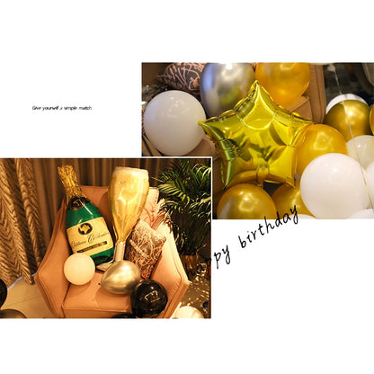 Happy Birthday Girl Boy อลูมิเนียมฟิล์มบอลลูนฉากตกแต่งชุดพื้นหลังตกแต่งผู้ใหญ่อุปกรณ์ตกแต่ง Party