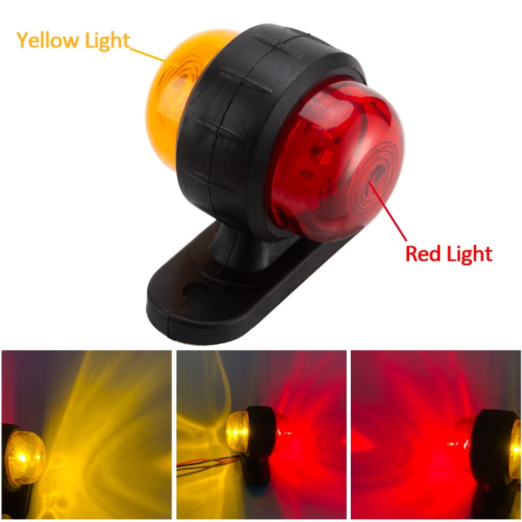 2 ชิ้น R9 12-24 โวลต์ 2 LEDs 2000-4000 พันสองด้านเอวแสงรถบรรทุกแสงด้านข้างรถบรรทุกสินค้าการปรับเปลี่ยนสองสีด้านข้างไฟท้าย, 2 PCS R9