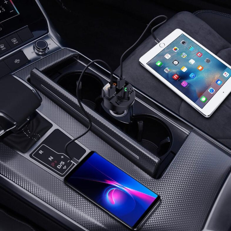 T66 รถ Bluetooth Car Charger ไฟแช็ก MP3 Player แฮนด์ฟรีเครื่องส่งสัญญาณ FM ในรถยนต์, T66
