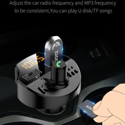 T66 รถ Bluetooth Car Charger ไฟแช็ก MP3 Player แฮนด์ฟรีเครื่องส่งสัญญาณ FM ในรถยนต์, T66