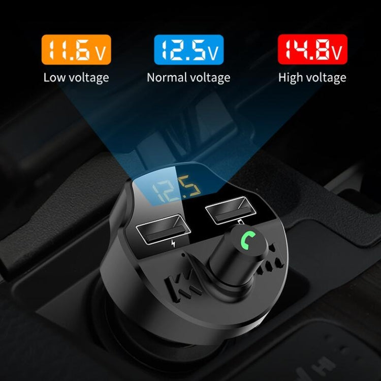 T66 รถ Bluetooth Car Charger ไฟแช็ก MP3 Player แฮนด์ฟรีเครื่องส่งสัญญาณ FM ในรถยนต์, T66