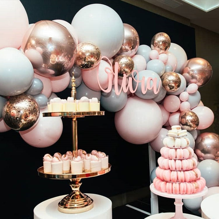 งานแต่งงานบอลลูนตกแต่งแพคเกจ Macaron บอลลูนชุดวันเกิดห้องจัดงานแต่งงานตกแต่งงานแต่งงาน, Macaron Latex Balloon