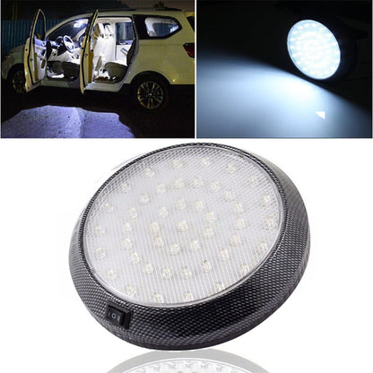 12V 46 LED ไฟหลังคา Camper Van Caravan Motor Home เรือ แสงสีขาวพร้อมสวิตช์เปิด / ปิด, 46 LEDs