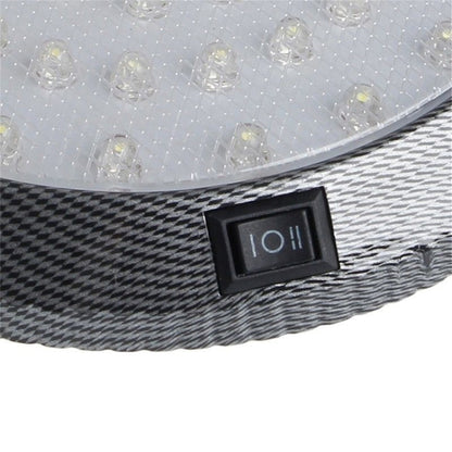 12V 46 LED ไฟหลังคา Camper Van Caravan Motor Home เรือ แสงสีขาวพร้อมสวิตช์เปิด / ปิด, 46 LEDs