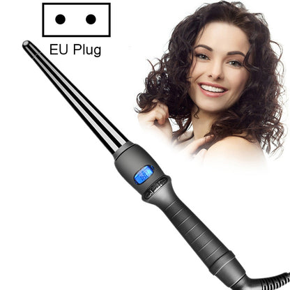 LCD Conical Curling Iron หลอดเดียวเซรามิคเคลือบกรวยดอกไม้ลูกแพร์, 19mm EU, 25mm EU, 25mm US, 19mm US, 32mm EU