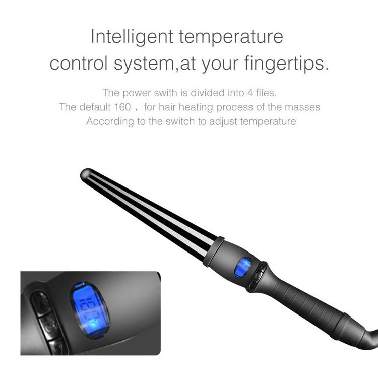 LCD Conical Curling Iron หลอดเดียวเซรามิคเคลือบกรวยดอกไม้ลูกแพร์, 19mm EU, 25mm EU, 25mm US, 19mm US, 32mm EU