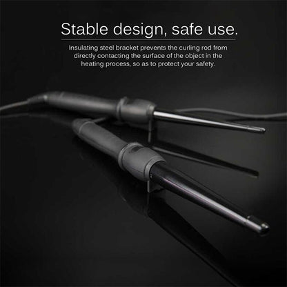 LCD Conical Curling Iron หลอดเดียวเซรามิคเคลือบกรวยดอกไม้ลูกแพร์, 19mm EU, 25mm EU, 25mm US, 19mm US, 32mm EU