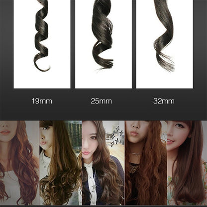 LCD Conical Curling Iron หลอดเดียวเซรามิคเคลือบกรวยดอกไม้ลูกแพร์, 19mm EU, 25mm EU, 25mm US, 19mm US, 32mm EU