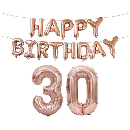 วันเกิดตกแต่งอลูมิเนียมฟอยล์บอลลูน 40 นิ้วขนาดใหญ่อลูมิเนียมฟอยล์บอลลูนตกแต่งชุด, 18, 21, 30, 40, 50, 60