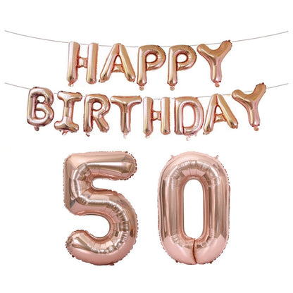 วันเกิดตกแต่งอลูมิเนียมฟอยล์บอลลูน 40 นิ้วขนาดใหญ่อลูมิเนียมฟอยล์บอลลูนตกแต่งชุด, 18, 21, 30, 40, 50, 60