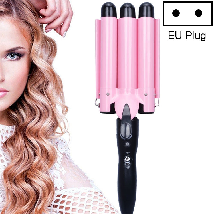 20-32m อัตโนมัติเซรามิค Splint Hair Curler 3 บาร์เรล Big Wave Hair Curling Iron เครื่องมือ, 32mm