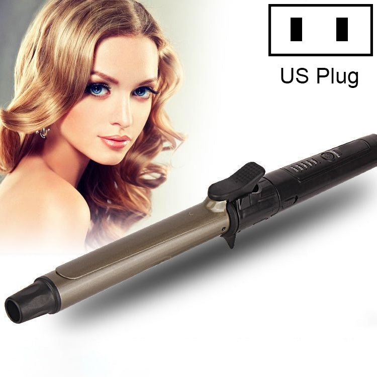 เครื่องม้วนผมนาโนไทเทเนียมพร้อมจอแสดงอุณหภูมิดิจิตอล LED, 19mm, 22mm, 25mm, 28mm, 32mm