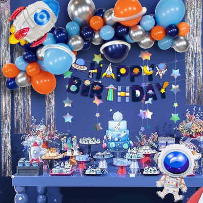 Wandering Earth นักบินอวกาศธีมชุดบอลลูนวันเกิด Party Rocket บอลลูนตกแต่งอลูมิเนียมฟิล์มบอลลูน, Wandering Earth Astronaut Theme Balloon