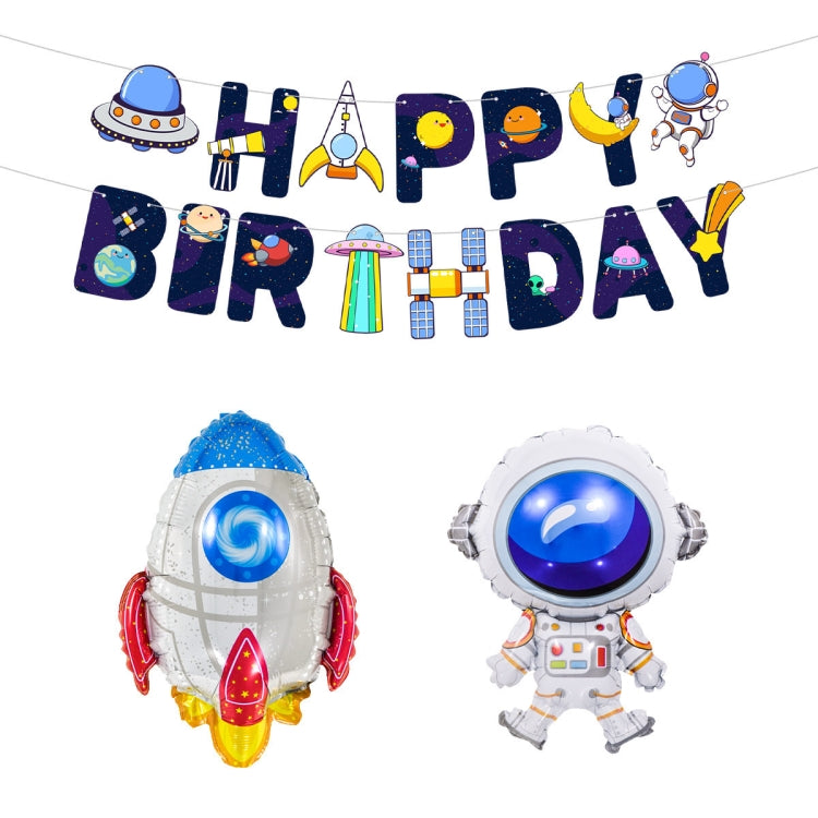 Wandering Earth นักบินอวกาศธีมชุดบอลลูนวันเกิด Party Rocket บอลลูนตกแต่งอลูมิเนียมฟิล์มบอลลูน, Wandering Earth Astronaut Theme Balloon