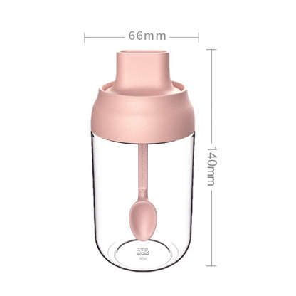 3 ชิ้น Macaron Ribbon ช้อนฝากันความชื้นหนึ่งขวดปรุงรสขวดแก้วปรุงรสพร้อมฉลาก, Seasoning Bottle, Honey Bottle, Brush Oil Bottle